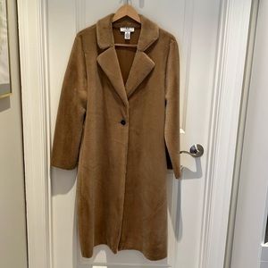 Magaschoni Faux fur XL coat in camel color